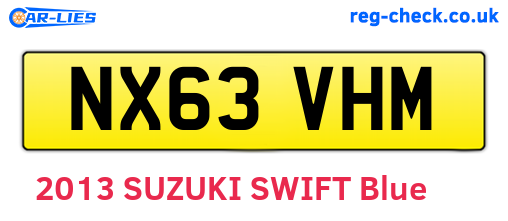 NX63VHM are the vehicle registration plates.