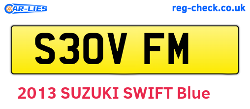 S30VFM are the vehicle registration plates.