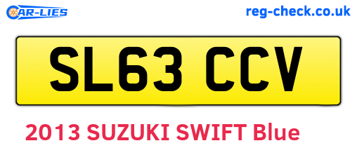 SL63CCV are the vehicle registration plates.