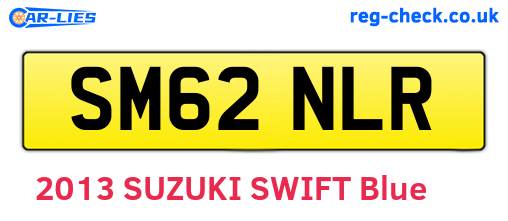 SM62NLR are the vehicle registration plates.