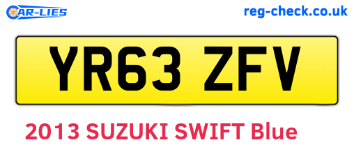 YR63ZFV are the vehicle registration plates.