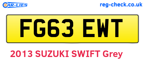 FG63EWT are the vehicle registration plates.