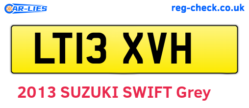 LT13XVH are the vehicle registration plates.