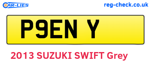 P9ENY are the vehicle registration plates.
