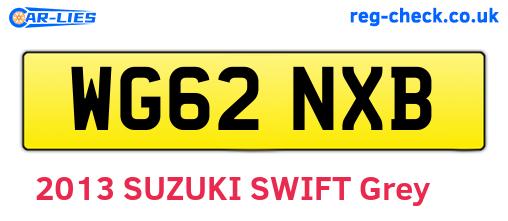 WG62NXB are the vehicle registration plates.
