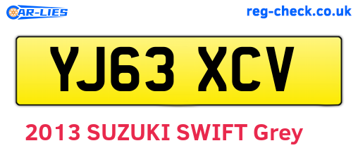 YJ63XCV are the vehicle registration plates.
