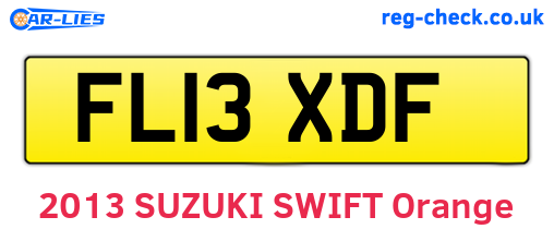 FL13XDF are the vehicle registration plates.