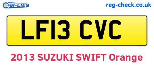 LF13CVC are the vehicle registration plates.