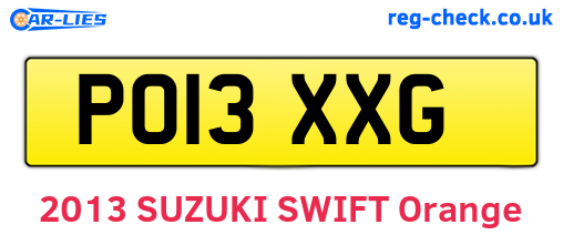PO13XXG are the vehicle registration plates.