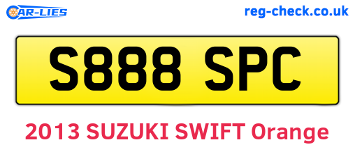 S888SPC are the vehicle registration plates.