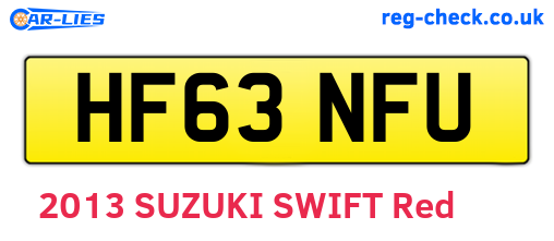 HF63NFU are the vehicle registration plates.