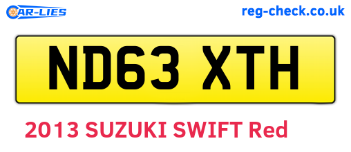 ND63XTH are the vehicle registration plates.