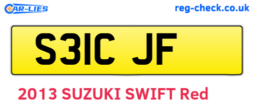S31CJF are the vehicle registration plates.