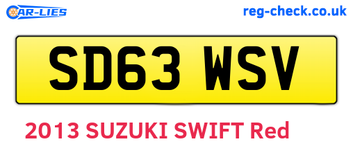 SD63WSV are the vehicle registration plates.