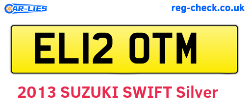 EL12OTM are the vehicle registration plates.