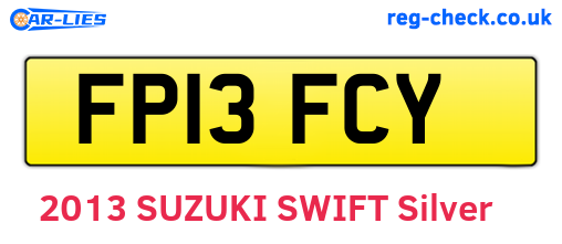 FP13FCY are the vehicle registration plates.