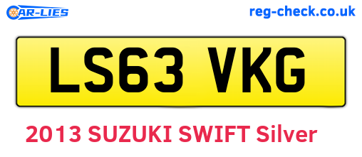 LS63VKG are the vehicle registration plates.