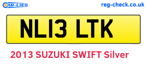 NL13LTK are the vehicle registration plates.
