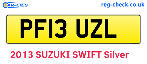 PF13UZL are the vehicle registration plates.