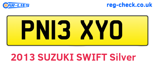 PN13XYO are the vehicle registration plates.