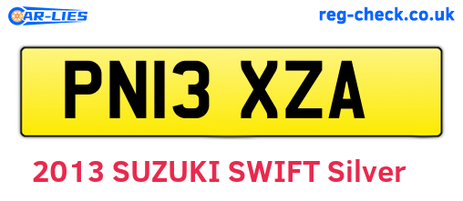 PN13XZA are the vehicle registration plates.