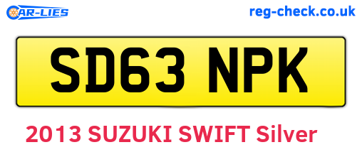 SD63NPK are the vehicle registration plates.