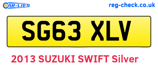SG63XLV are the vehicle registration plates.