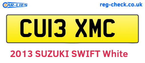 CU13XMC are the vehicle registration plates.