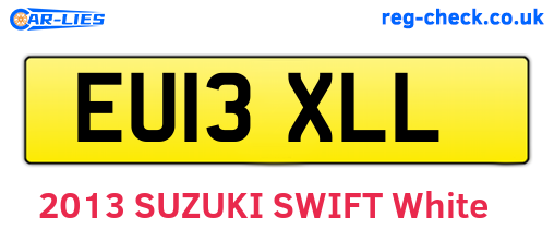 EU13XLL are the vehicle registration plates.
