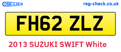 FH62ZLZ are the vehicle registration plates.