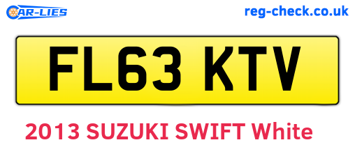 FL63KTV are the vehicle registration plates.