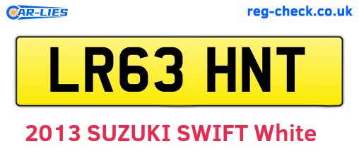 LR63HNT are the vehicle registration plates.