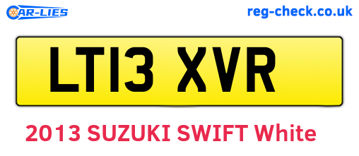 LT13XVR are the vehicle registration plates.