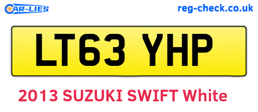 LT63YHP are the vehicle registration plates.