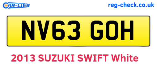 NV63GOH are the vehicle registration plates.