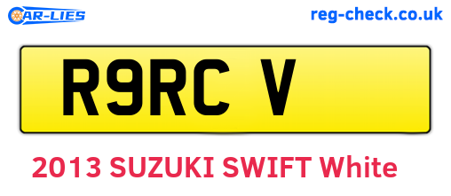 R9RCV are the vehicle registration plates.