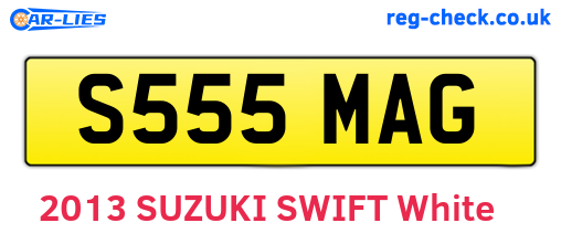 S555MAG are the vehicle registration plates.