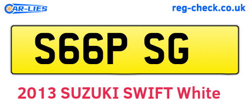 S66PSG are the vehicle registration plates.