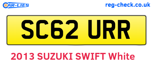 SC62URR are the vehicle registration plates.