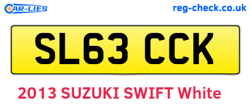 SL63CCK are the vehicle registration plates.