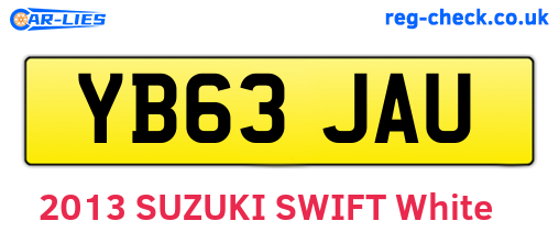 YB63JAU are the vehicle registration plates.