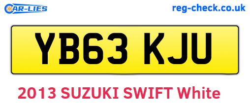 YB63KJU are the vehicle registration plates.
