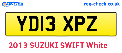 YD13XPZ are the vehicle registration plates.