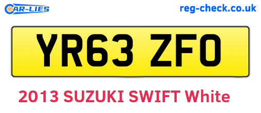YR63ZFO are the vehicle registration plates.