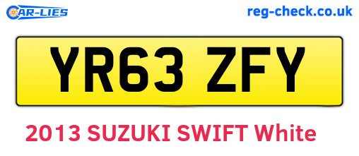 YR63ZFY are the vehicle registration plates.