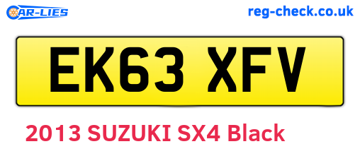 EK63XFV are the vehicle registration plates.