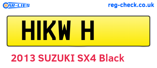 H1KWH are the vehicle registration plates.