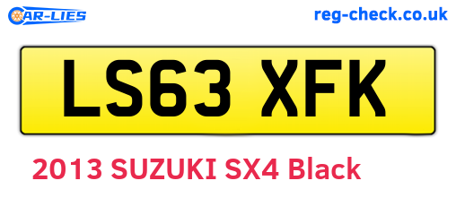 LS63XFK are the vehicle registration plates.