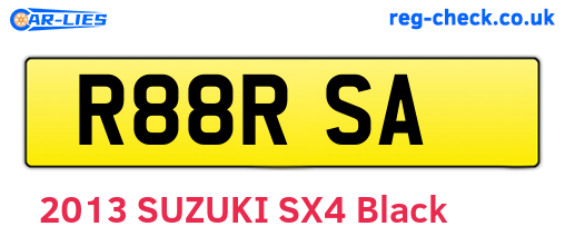 R88RSA are the vehicle registration plates.