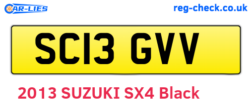 SC13GVV are the vehicle registration plates.